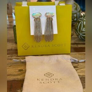 Kendra Scott Freya Tassel Earrings in Dichroic Glass & 14K gold